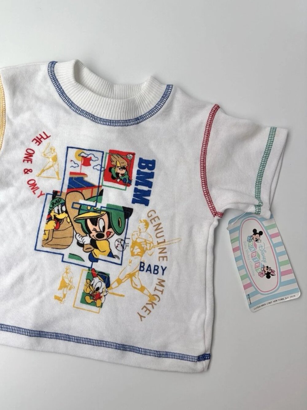 VTG Disney Baby Mickey Collection Baseball‎ T-Shirt 6-9 Months